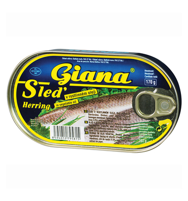 Sleď Herring v rostlinném oleji 170g 